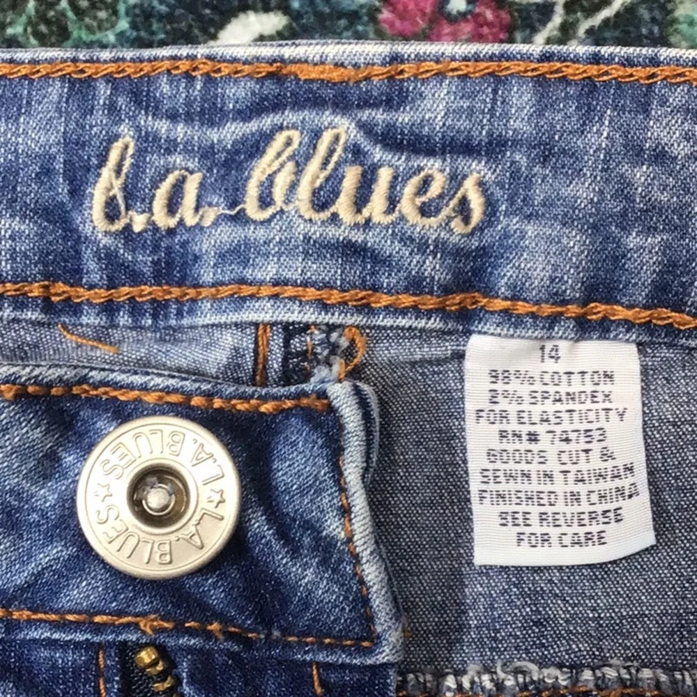 VTG 🐎 L.A. Blues ‘Gaucho Stretch’ Distressed Embroidered Jeans Sz.14 - Picture 4 of 16
